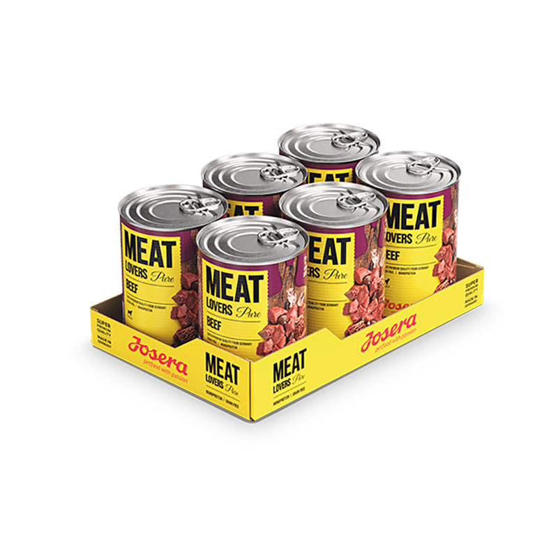 Josera Meat Lovers mokra hrana za pse. Ukusna i sočna monoproteinska konzerva za pse Super Premium kvalitete.