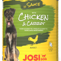 Mokra hrana za pse u umaku s piletinom i mrkvom